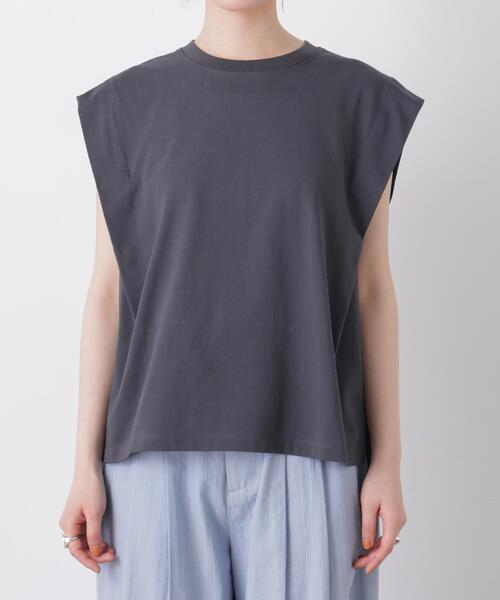 NANO universe(ナノユニバース)の「近赤外線&UVカット・吸水速乾機能 タックデザイントップス(Tシャツ/カットソー・レディース・ホワイト/ピンク/チャコール・FREE)」の13枚目の写真