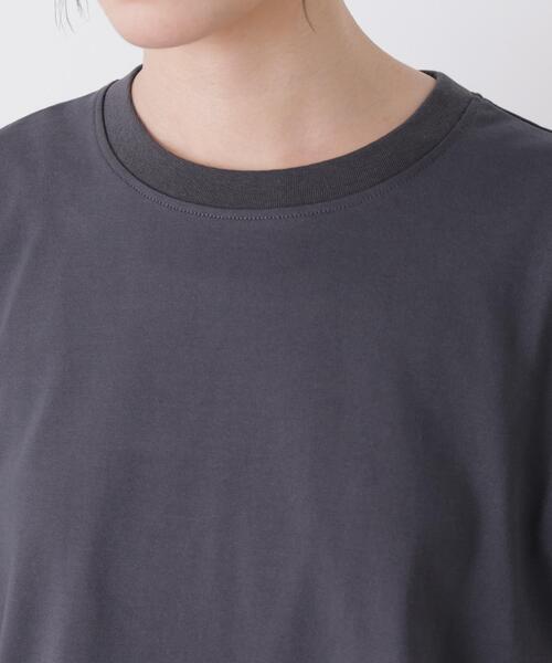 NANO universe(ナノユニバース)の「近赤外線&UVカット・吸水速乾機能 タックデザイントップス(Tシャツ/カットソー・レディース・ホワイト/ピンク/チャコール・FREE)」の5枚目の写真