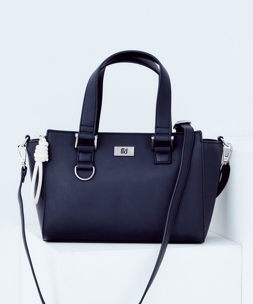 MURUA(ムルーア)の「MURUA(ムルーア)2WAYハンドバッグ MR-B1454 ロゴプレート(ハンドバッグ・レディース・ブラウン/ブラック/ネイビー・FREE)」の3枚目の写真