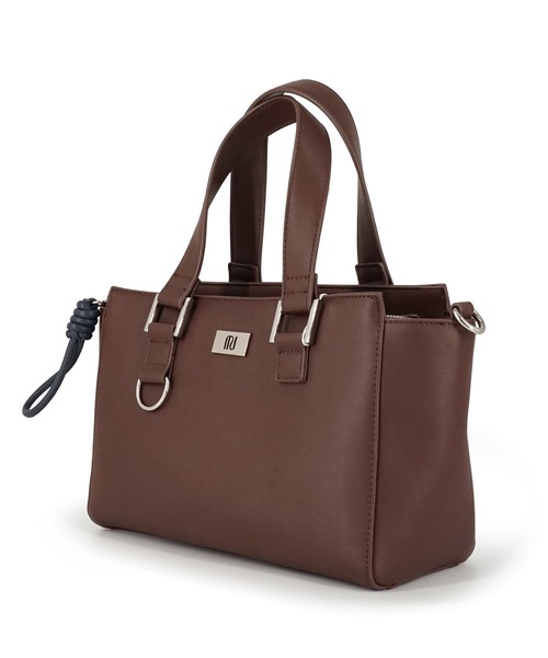 MURUA(ムルーア)の「MURUA(ムルーア)2WAYハンドバッグ MR-B1454 ロゴプレート(ハンドバッグ・レディース・ブラウン/ブラック/ネイビー・FREE)」の4枚目の写真