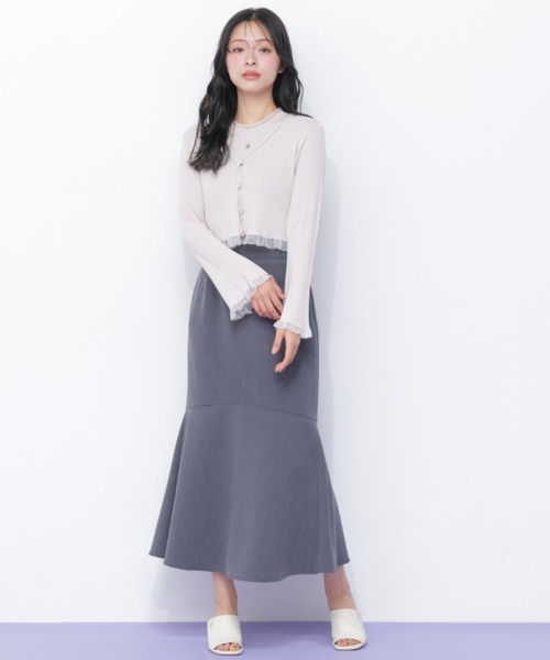 JILL by JILL STUART（ジルバイジルスチュアート）の「＜アンサンブル対応＞シアートリムショートカーディガン（ニット/セーター・レディース・ピンク系その他/ブラック/ホワイト/ホワイト系その他・FREE）」の16枚目の写真