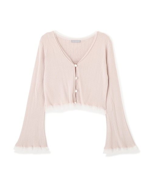 JILL by JILL STUART（ジルバイジルスチュアート）の「＜アンサンブル対応＞シアートリムショートカーディガン（ニット/セーター・レディース・ピンク系その他/ブラック/ホワイト/ホワイト系その他・FREE）」の8枚目の写真