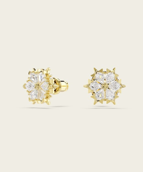 SWAROVSKI(スワロフスキー)の「【公式】【スワロフスキー】Magic スタッドピアス, ミックスカット, スノーフレーク, ホワイト, 18Kゴールドコーティング(ピアス(両耳用)・レディース・ゴールド系・ONE SIZE)」の3枚目の写真