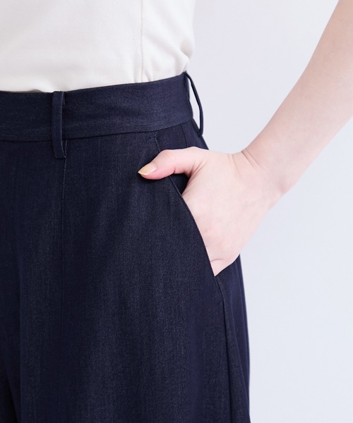 le cercle ADAM ET ROPE'(ルセルクルアダムエロペ)の「デニムライクカーブパンツ(その他パンツ・レディース・ホワイト/ブルー系その他4・FREE)」の6枚目の写真