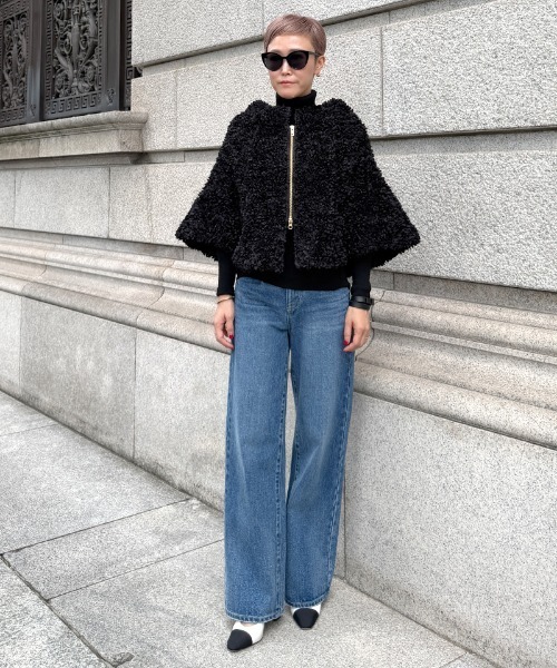JENNE(ジェンヌ)の「2WAYマルチフラワーポンチョ・スカート(その他アウター・レディース・ブラック・SMALL/MEDIUM/LARGE)」の9枚目の写真