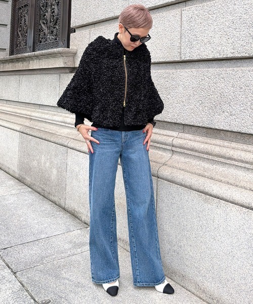 JENNE(ジェンヌ)の「2WAYマルチフラワーポンチョ・スカート(その他アウター・レディース・ブラック・SMALL/MEDIUM/LARGE)」の10枚目の写真