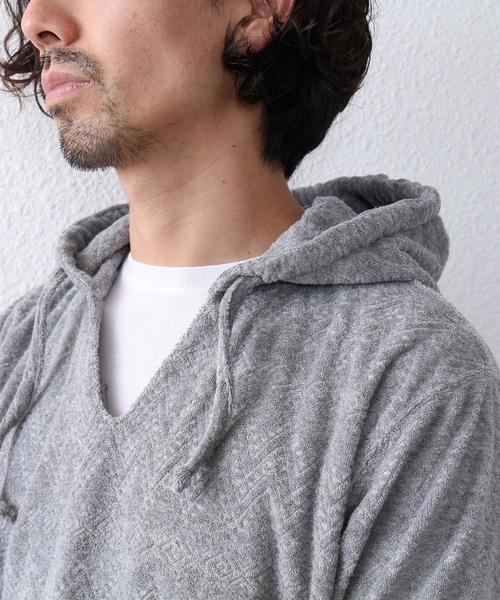 coen（コーエン）の「メキシカンジャガードパイルパーカー（パーカー・メンズ・グレー/ネイビー・X-LARGE/LARGE/MEDIUM/SMALL）」の12枚目の写真