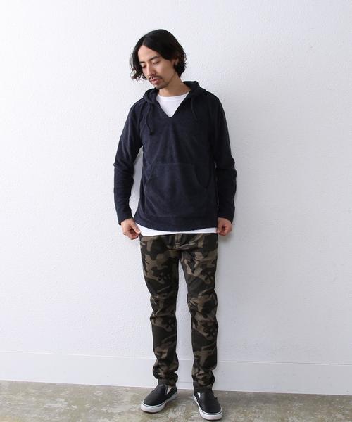 coen（コーエン）の「メキシカンジャガードパイルパーカー（パーカー・メンズ・グレー/ネイビー・X-LARGE/LARGE/MEDIUM/SMALL）」の3枚目の写真