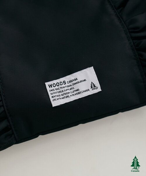 natural couture(ナチュラルクチュール)の「【WOODS × natural couture】ショルダー付きフリルミニトート(トートバッグ・レディース・ピンク/ブルー/ブラック/アイボリー・FREE)」の6枚目の写真