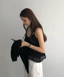 シャーリングキャミビスチェ