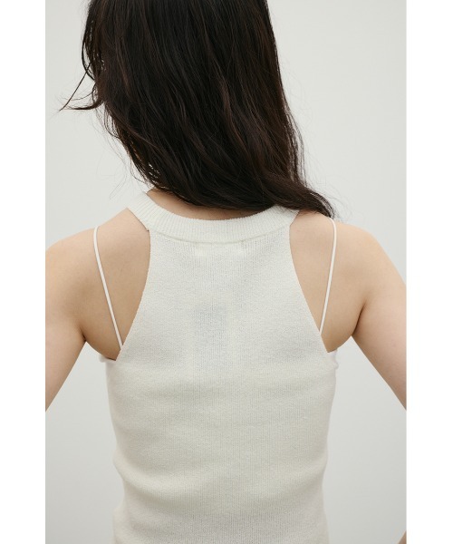 STYLEMIXER(スタイルミキサー)の「アメスリブークレニットトップ(タンクトップ・レディース・ホワイト/チャコールグレー/レッド・FREE)」の12枚目の写真