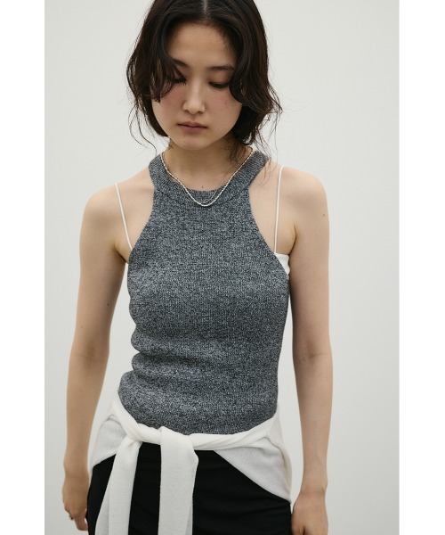 STYLEMIXER(スタイルミキサー)の「アメスリブークレニットトップ(タンクトップ・レディース・ホワイト/チャコールグレー/レッド・FREE)」の17枚目の写真
