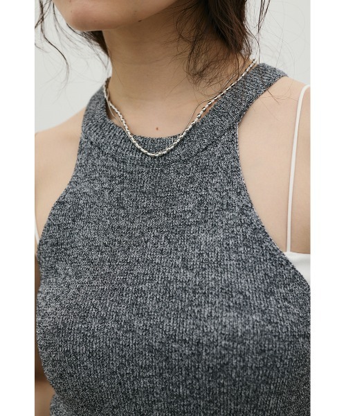 STYLEMIXER(スタイルミキサー)の「アメスリブークレニットトップ(タンクトップ・レディース・ホワイト/チャコールグレー/レッド・FREE)」の19枚目の写真