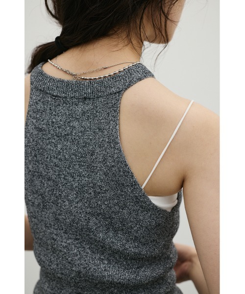 STYLEMIXER(スタイルミキサー)の「アメスリブークレニットトップ(タンクトップ・レディース・ホワイト/チャコールグレー/レッド・FREE)」の20枚目の写真