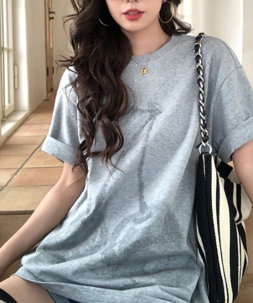 CHUN CHUN NOTES(チュンチュンノーツ)の「26SS/フルーツプリントコットンルーズTシャツ(Tシャツ/カットソー・レディース・グレー/ホワイト・F)」の18枚目の写真