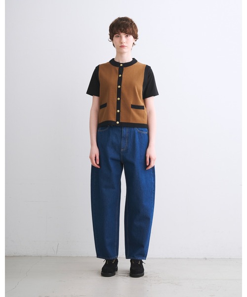 Traditional Weatherwear(トラディショナルウェザーウェア)の「ARKLEY VS KNIT(ニット/セーター・レディース・ネイビー系/キャメル/チョコ・S)」の4枚目の写真