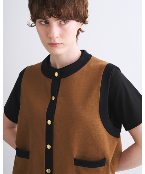 Traditional Weatherwear(トラディショナルウェザーウェア)の「ARKLEY VS KNIT(ニット/セーター・レディース・ネイビー系/キャメル/チョコ・S)」の7枚目の写真
