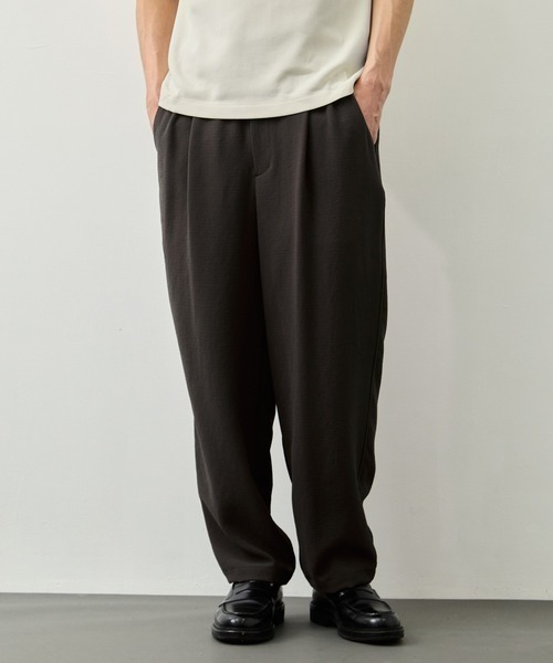 CITY TOKYO(シティトウキョウ)の「【CITY TOKYO】Multi-flex ワイドテーパードパンツ(その他パンツ・メンズ・ダークブラウン/ブラック・1/2)」の10枚目の写真