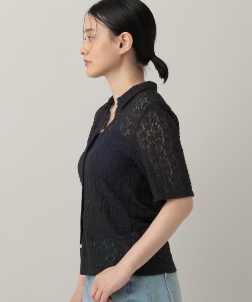 A part by(アパートバイ)の「レースエリツキプルオーバー_5分袖(Tシャツ/カットソー・レディース・ブラック/ライトベージュ/オフホワイト・FREE)」の21枚目の写真