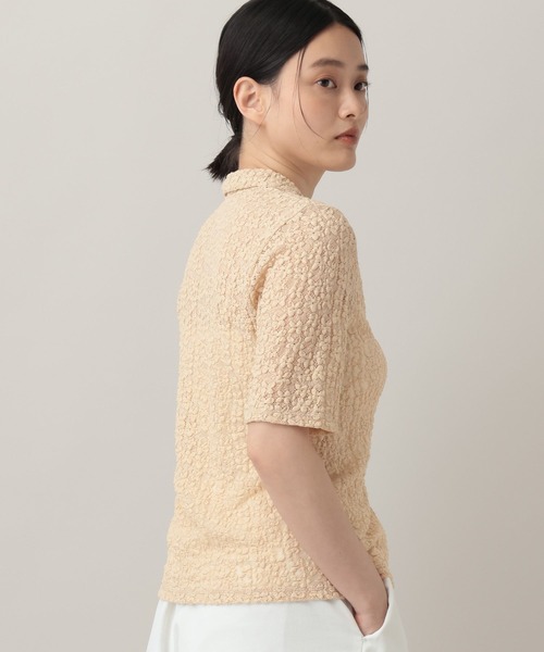 A part by(アパートバイ)の「レースエリツキプルオーバー_5分袖(Tシャツ/カットソー・レディース・ブラック/ライトベージュ/オフホワイト・FREE)」の16枚目の写真
