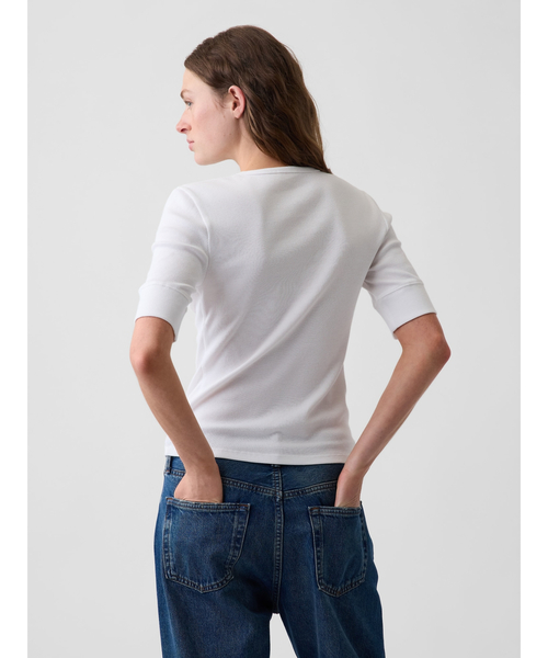 GAP(ギャップ)の「リブ ヘンリートップス(Tシャツ/カットソー・レディース・ブルー/ホワイト/ブラック・XS/L/S/XL/M/XXS)」の13枚目の写真
