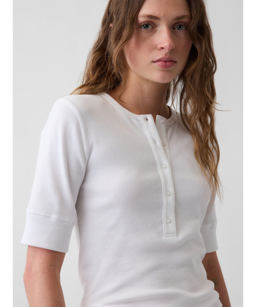 GAP(ギャップ)の「リブ ヘンリートップス(Tシャツ/カットソー・レディース・ブルー/ホワイト/ブラック・XS/L/S/XL/M/XXS)」の15枚目の写真