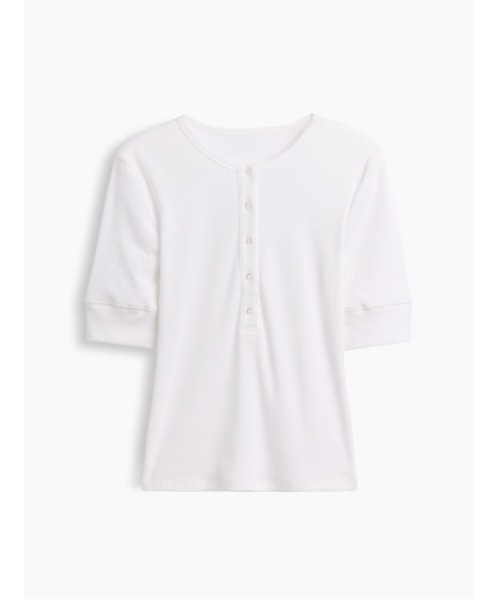 GAP(ギャップ)の「リブ ヘンリートップス(Tシャツ/カットソー・レディース・ブルー/ホワイト/ブラック・XS/L/S/XL/M/XXS)」の5枚目の写真