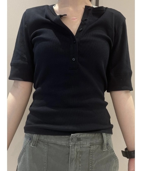 GAP(ギャップ)の「リブ ヘンリートップス(Tシャツ/カットソー・レディース・ブルー/ホワイト/ブラック・XS/L/S/XL/M/XXS)」の18枚目の写真