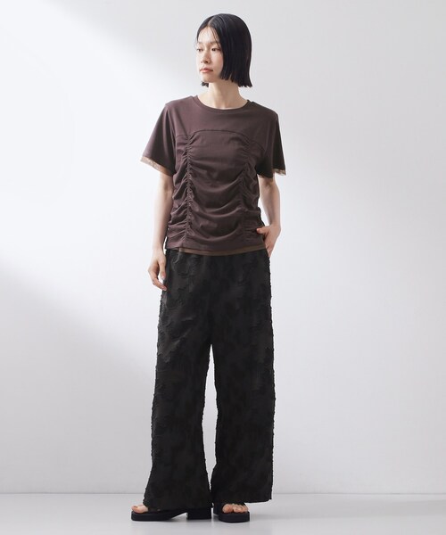 THE SHOP TK (ザ ショップ ティーケー )の「フラワーカットジャカードパンツ(その他パンツ・レディース・オフホワイト/ブラック・13/12)」の16枚目の写真