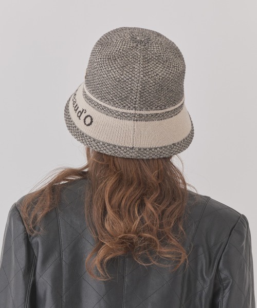 Chapeau d' O(シャポードオー)の「Chapeau d' O Jaquard Logo Thermo Hat / シャポードオー(ハット・レディース・ブラック/ピンク/ライトベージュ・M/57.5cm)」の6枚目の写真