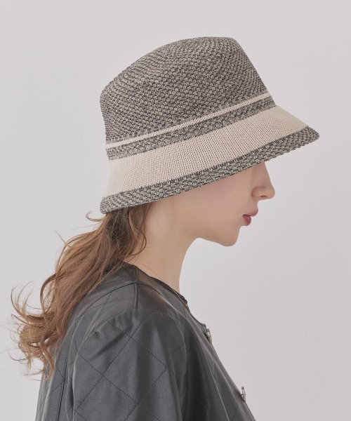 Chapeau d' O(シャポードオー)の「Chapeau d' O Jaquard Logo Thermo Hat / シャポードオー(ハット・レディース・ブラック/ピンク/ライトベージュ・M/57.5cm)」の7枚目の写真