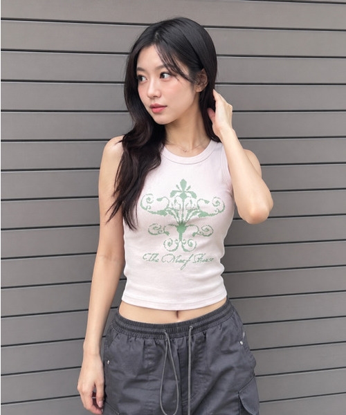 THEMORFHOUSE（ザモーフハウス）の「ピクセルフラワーベーシックスリーブレスライトピンク（Tシャツ/カットソー・レディース・その他・MEDIUM）」の2枚目の写真
