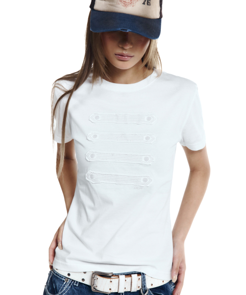 AAKAM(アーカム)の「Napoleon Corded Half Top (White)(Tシャツ/カットソー・レディース・その他・1/2/3)」の4枚目の写真