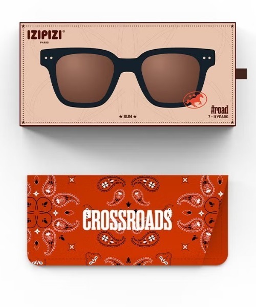IZIPIZI(イジピジ)の「JUNIOR 7-11 #road CROSSROAD(サングラス・キッズ・モカ/ライトブルー/ブラック・FREE)」の4枚目の写真