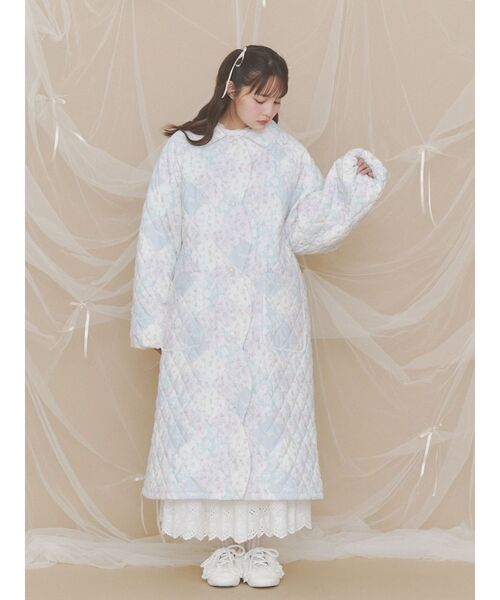 merry jenny（メリージェニー）の「Garden Quilt Coat（ステンカラーコート・レディース・オフホワイト/アイボリー・FREE）」の5枚目の写真