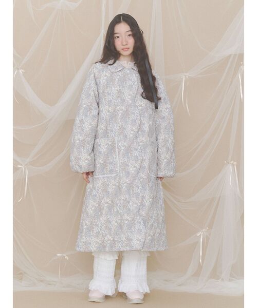 merry jenny（メリージェニー）の「Garden Quilt Coat（ステンカラーコート・レディース・オフホワイト/アイボリー・FREE）」の9枚目の写真