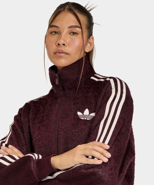adidas(アディダス)の「アディダス オリジナルス モヘヤ ファイヤーバード ルーズ トラックトップ(ジャージ) / ジャージ / トラックジャケット / アディダスオリジナルス adidas Originals(ジャージ・レディース・レッド・MEDIUM/SMALL/X-LARGE/3XL/LARGE/XX-LARGE/X-SMALL)」の3枚目の写真