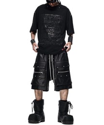 RICH（リッチ）の「【RICH】Logo Printed Oversize T-shirt / 【RICH】グラフィックロゴプリントリベットオーバーサイズ半袖Tシャツ（Tシャツ/カットソー）」