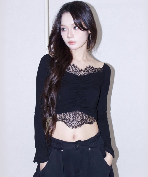 REINE NOIRE(レーヌノワール)の「black lace tops. / ブラック レース トップス(Tシャツ/カットソー・レディース・ブラック・FREE)」の12枚目の写真