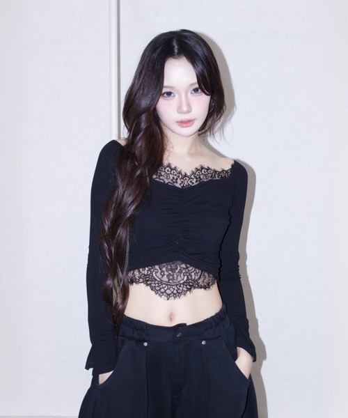 REINE NOIRE(レーヌノワール)の「black lace tops. / ブラック レース トップス(Tシャツ/カットソー・レディース・ブラック・FREE)」の10枚目の写真