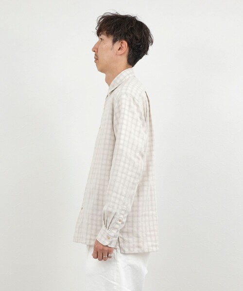 NOLLEY’S(ノーリーズ)の「ダブルガーゼ レギュラーカラーオーバーシャツ 26AW(シャツ/ブラウス・メンズ・アイボリー/ネイビー/グレイッシュブルー・XL/L/M/S)」の10枚目の写真