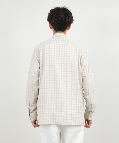 NOLLEY’S(ノーリーズ)の「ダブルガーゼ レギュラーカラーオーバーシャツ 26AW(シャツ/ブラウス・メンズ・アイボリー/ネイビー/グレイッシュブルー・XL/L/M/S)」の11枚目の写真
