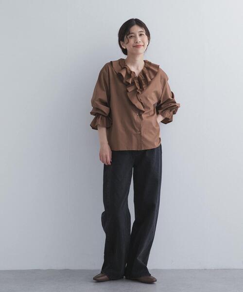 URBAN RESEARCH DOORS(アーバンリサーチドアーズ)の「レースラッフルブラウス(シャツ/ブラウス・レディース・ブラウン/オフホワイト・FREE)」の18枚目の写真