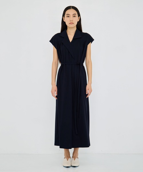 AKIRANAKA(アキラナカ)の「【AKIRANAKA/アキラナカ】Silva combi tex jersey dress BL(シャツワンピース・レディース・ブルー/ネイビー/ブラック・2/1)」の10枚目の写真