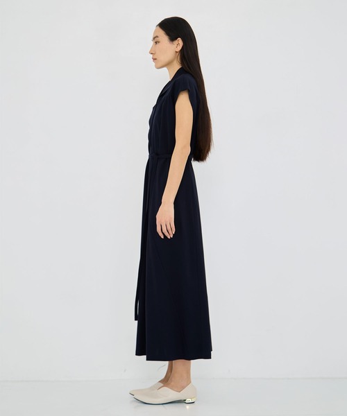 AKIRANAKA(アキラナカ)の「【AKIRANAKA/アキラナカ】Silva combi tex jersey dress BL(シャツワンピース・レディース・ブルー/ネイビー/ブラック・2/1)」の11枚目の写真