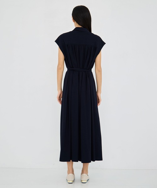 AKIRANAKA(アキラナカ)の「【AKIRANAKA/アキラナカ】Silva combi tex jersey dress BL(シャツワンピース・レディース・ブルー/ネイビー/ブラック・2/1)」の12枚目の写真