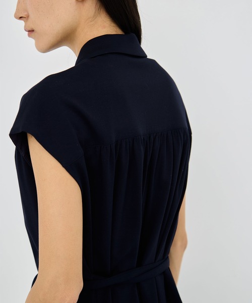 AKIRANAKA(アキラナカ)の「【AKIRANAKA/アキラナカ】Silva combi tex jersey dress BL(シャツワンピース・レディース・ブルー/ネイビー/ブラック・2/1)」の13枚目の写真