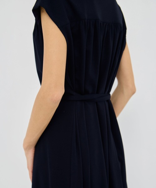 AKIRANAKA(アキラナカ)の「【AKIRANAKA/アキラナカ】Silva combi tex jersey dress BL(シャツワンピース・レディース・ブルー/ネイビー/ブラック・2/1)」の14枚目の写真