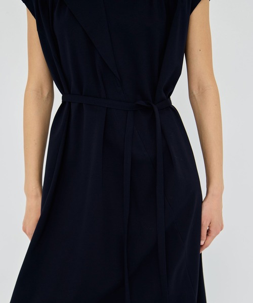 AKIRANAKA(アキラナカ)の「【AKIRANAKA/アキラナカ】Silva combi tex jersey dress BL(シャツワンピース・レディース・ブルー/ネイビー/ブラック・2/1)」の5枚目の写真