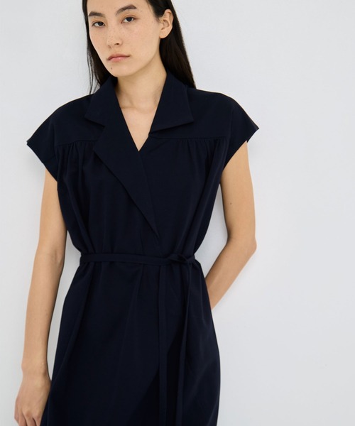 AKIRANAKA(アキラナカ)の「【AKIRANAKA/アキラナカ】Silva combi tex jersey dress BL(シャツワンピース・レディース・ブルー/ネイビー/ブラック・2/1)」の16枚目の写真